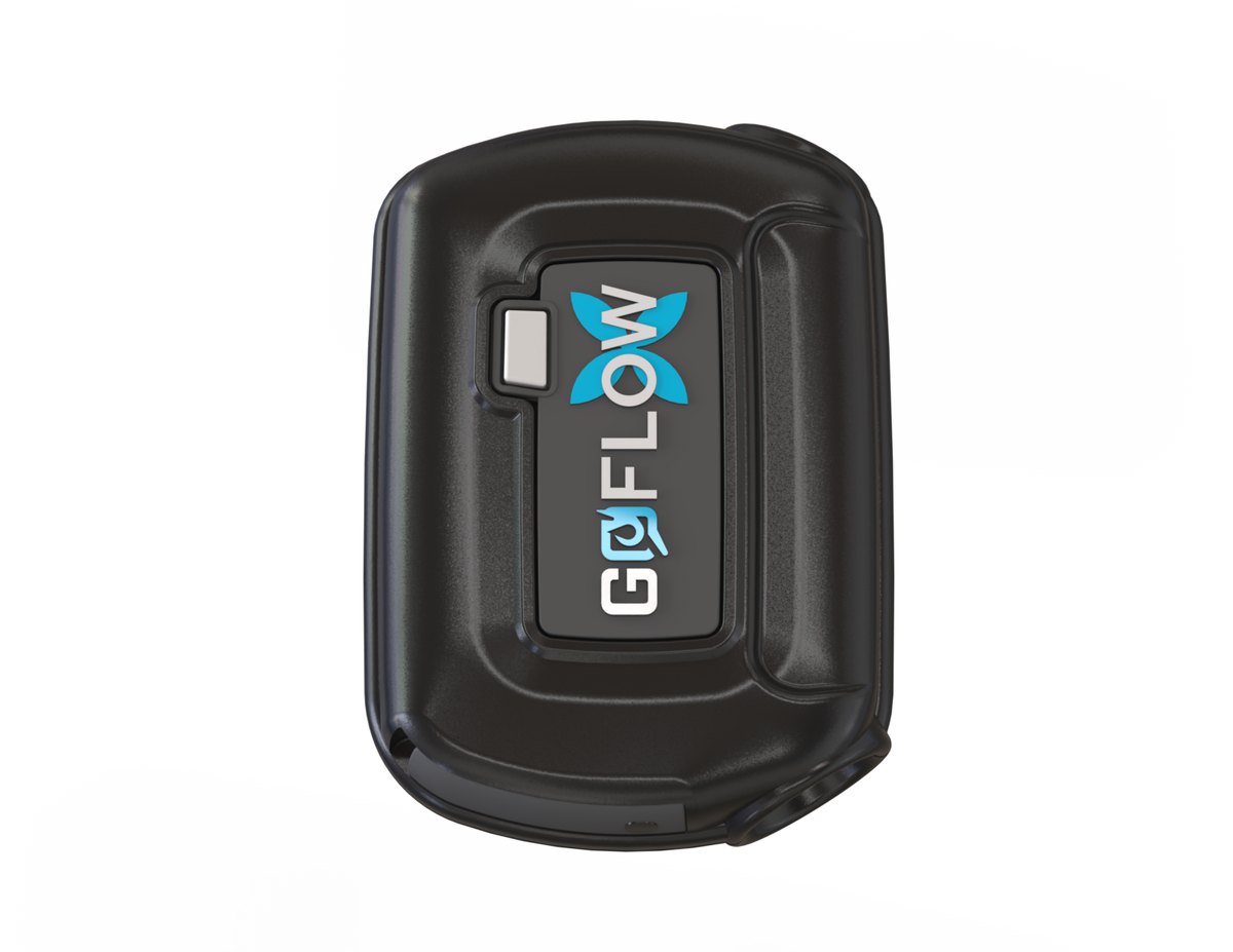 Angled view of the GoFlowX device